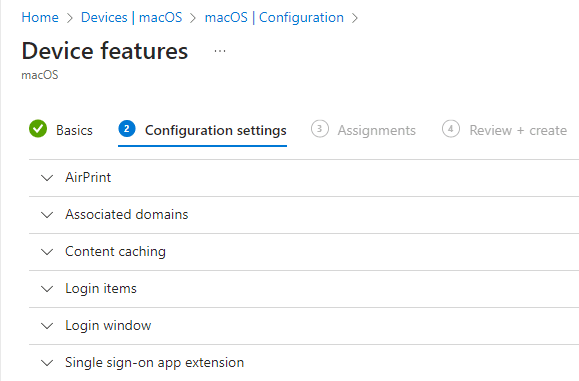 macOS script configuration settings